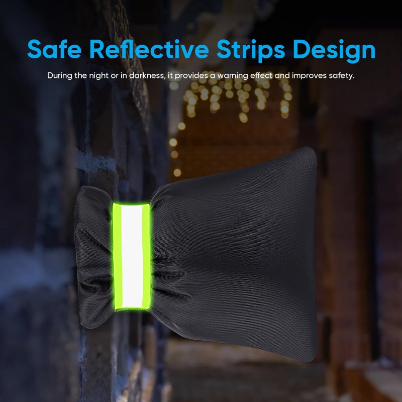 HOMETOPIA Outdoor Faucet Covers for Winter, 15 Pack Pro 6.7"" W x 8.3"" H Outdoor spigot covers winter insulated Freeze Protection hose bib covers Backflow Reusable Waterproof Insulated,Black - Image 2